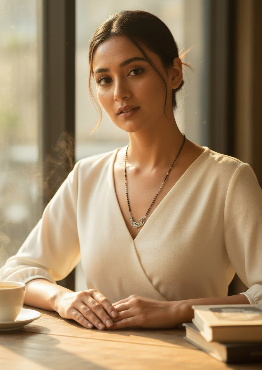 Peacock Elegance Mangalsutra – 925 Silver