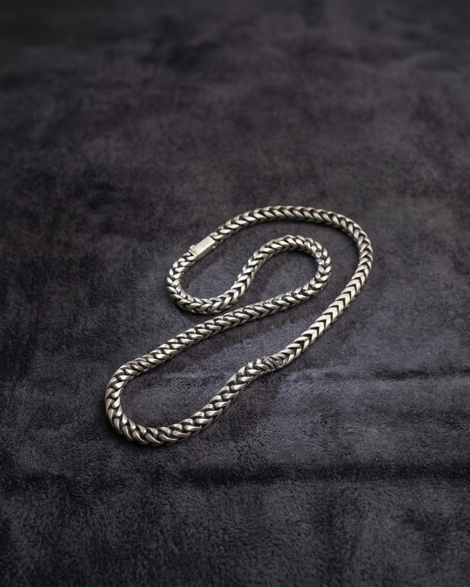 MENS Gunmetal Silver Chain - 925SILVER