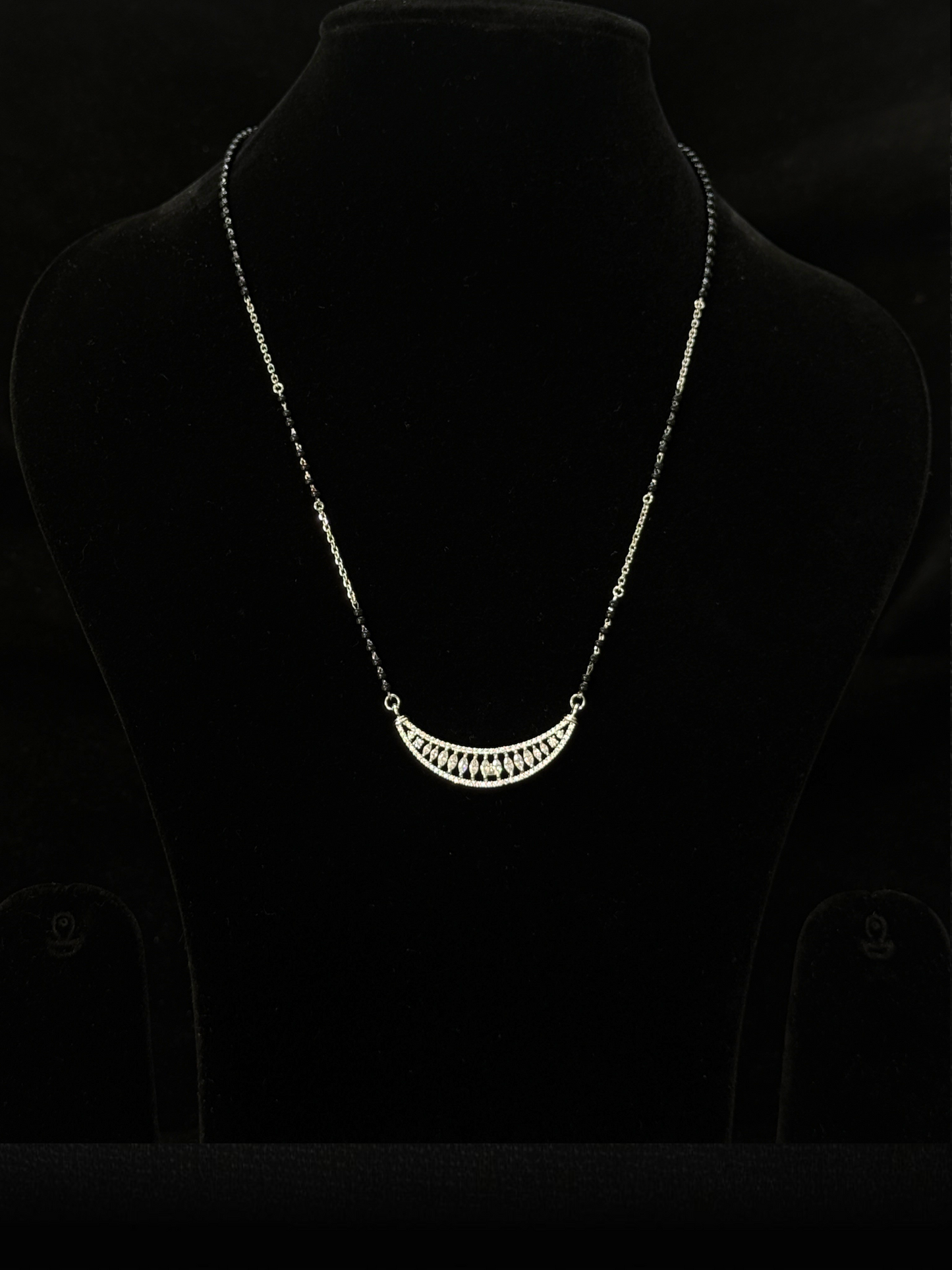 Marquise-Cut 925 Sterling Silver Mangalsutra