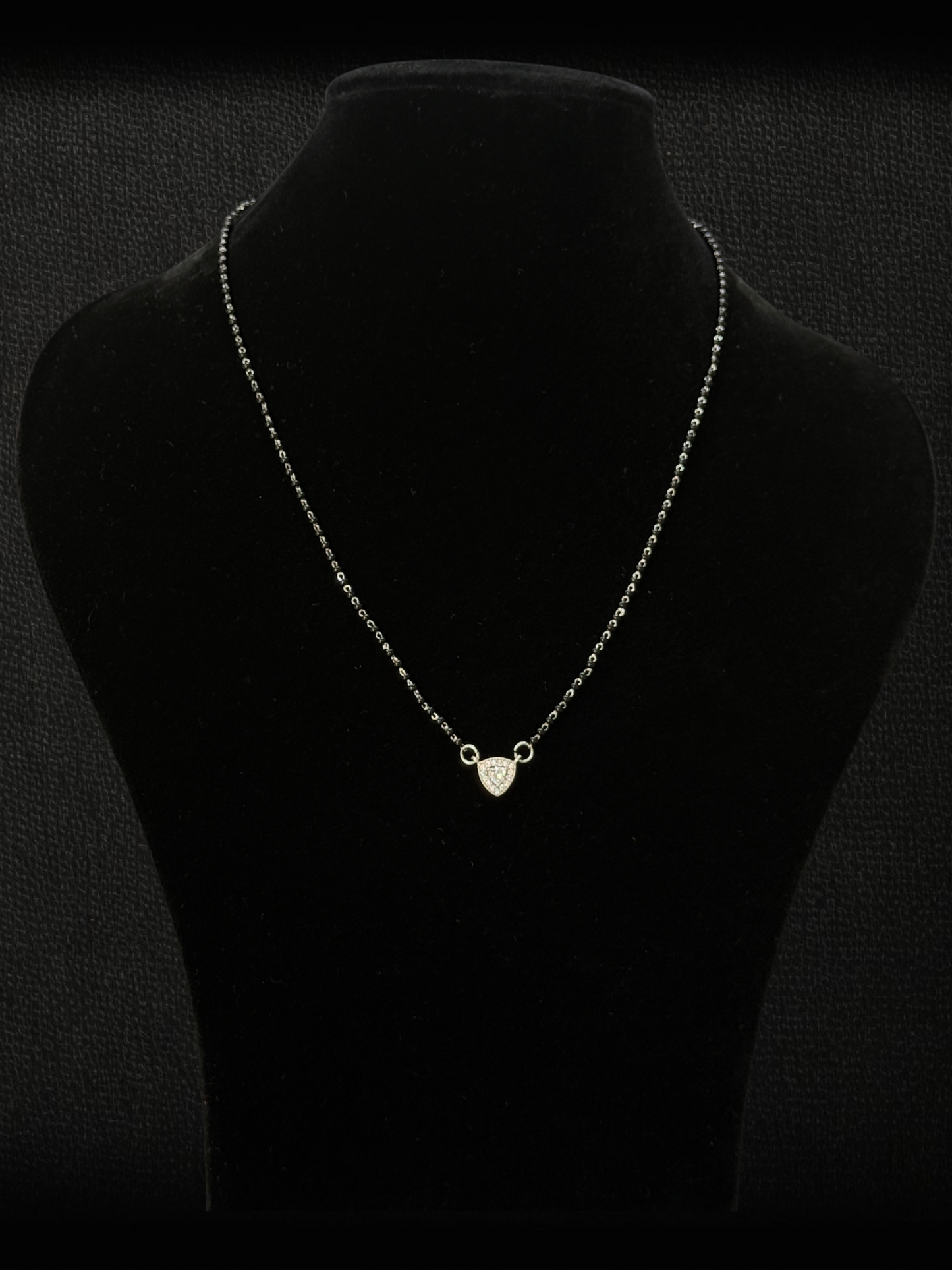 Geometric Trillion-Cut 925 Sterling Silver Mangalsutra