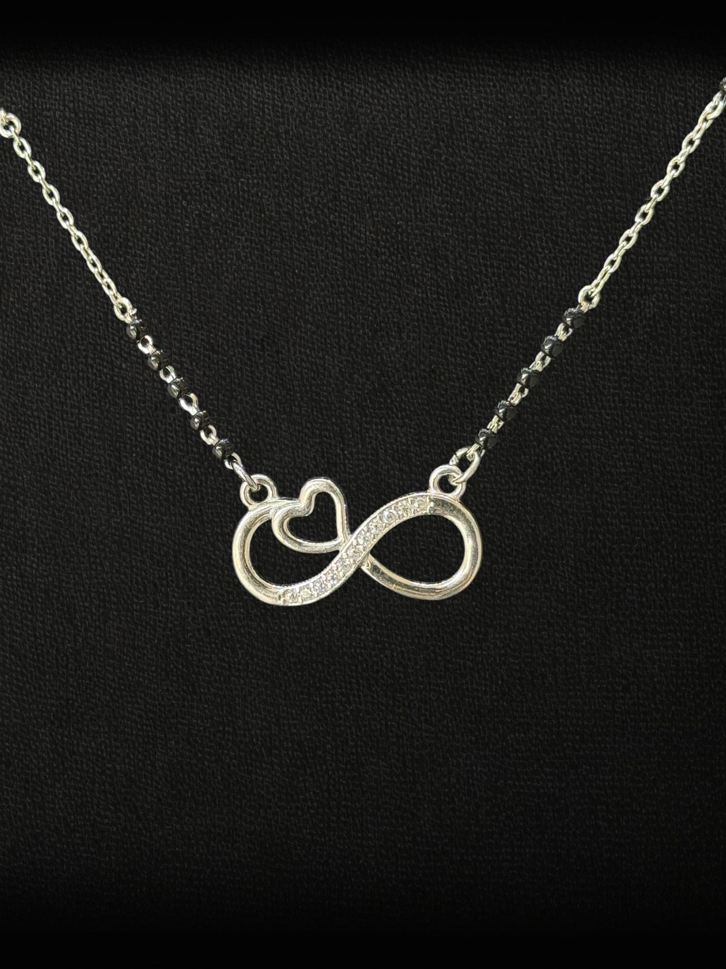 Infinity Heart 925 Sterling Silver Mangalsutra