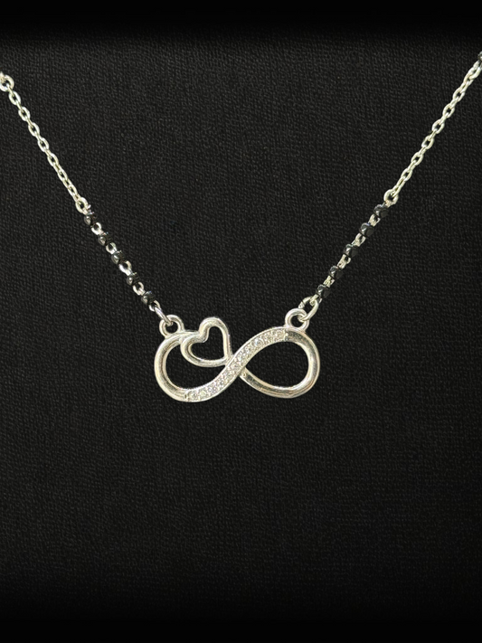 Infinity Heart 925 Sterling Silver Mangalsutra