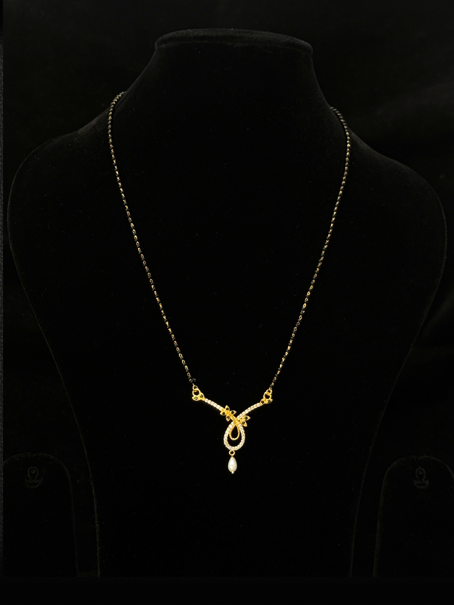 Pearl Elegance Mangalsutra – Gold Polish on 925 Silver