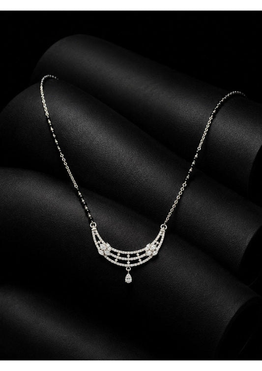 Floral Grace Mangalsutra – 925 Silver