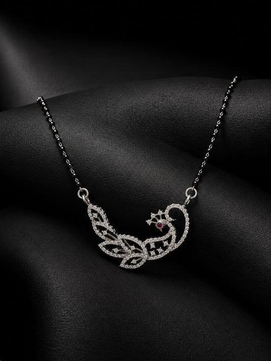 Peacock Elegance Mangalsutra – 925 Silver